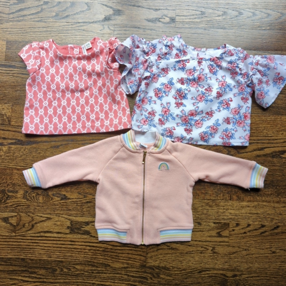 Janie and Jack Baby Girl Tops Zip Up Sweater